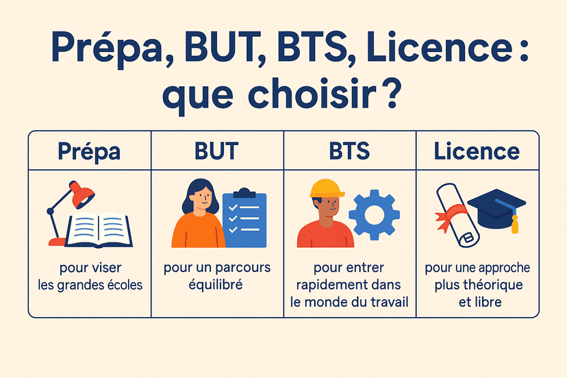 Prépa, BUT, BTS, Licence : Quel parcours choisir après le bac ?